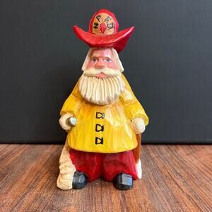 Kurt S Adler Fireman Santa Claus Figurine Carved Painted Christmas Holiday Decor
